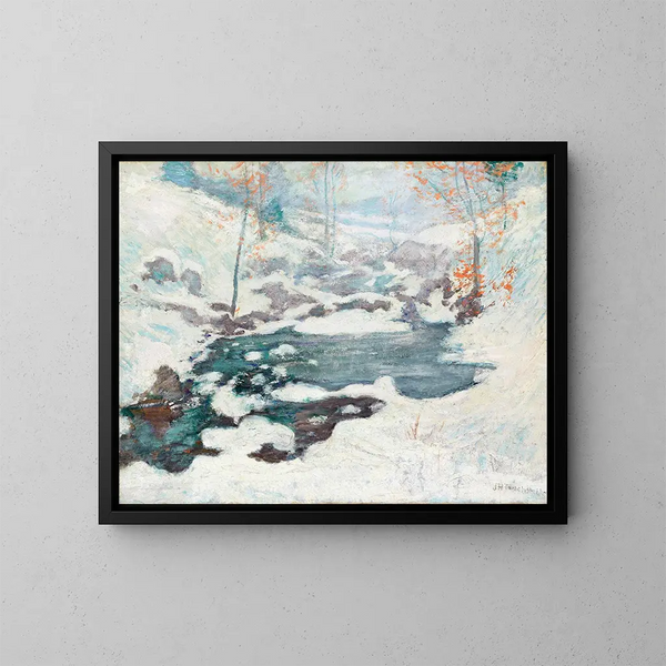 Enclavé par la glace - John Henry Twachtman — oprawiony obraz na ścianie