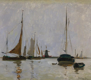 John Henry Twachtman - Quiet Harbor Holland.webp