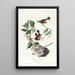 Płomykówki amerykańskiej - John James Audubon — oprawiony obraz na ścianie