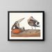 Barge hudsonienne - John James Audubon — oprawiony obraz na ścianie