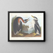 Czaplka czarnoszyja - John James Audubon — oprawiony obraz na ścianie