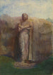 Statua kolosalnego Anandy w pobliżu zrujnowanego miasta Polonnaruwa, Cejlon - John La Farge — widok dzieła