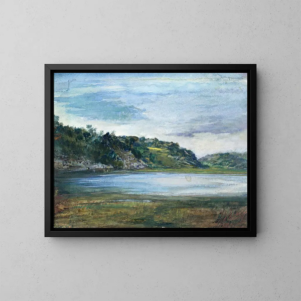 Rochers du paradis, étude à Paradise, Newport, Rhode Island - John La Farge — oprawiony obraz na ścianie