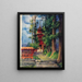 Czerwona pagoda z Nikkō - John La Farge — oprawiony obraz na ścianie