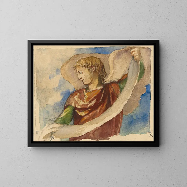 Studium dla anioła w dekoracji kościoła Trójcy Świętej w Bostonie - John La Farge — oprawiony obraz na ścianie