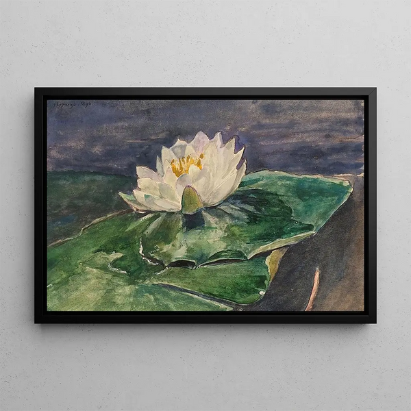 Nénuphar - John La Farge — oprawiony obraz na ścianie