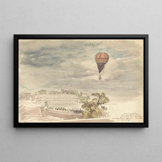 John Linnell - Ascent of Balloon from Burlington House Piccadilly from the Window at Mr B Palmers.webp