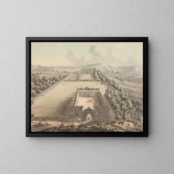 Les anciennes écuries de Petworth - John Melchior Barralet — oprawiony obraz na ścianie