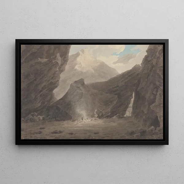 Przed Chiavenna w Gryzonii - John Robert Cozens — oprawiony obraz na ścianie