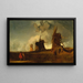 Młyny odwadniające na bagnach w Fens, Croyland, Lincolnshire - John Sell Cotman — oprawiony obraz na ścianie