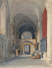 Katedra w Norwich, wnętrze północnej nawy chóru, widok na wschód - John Sell Cotman — widok dzieła
