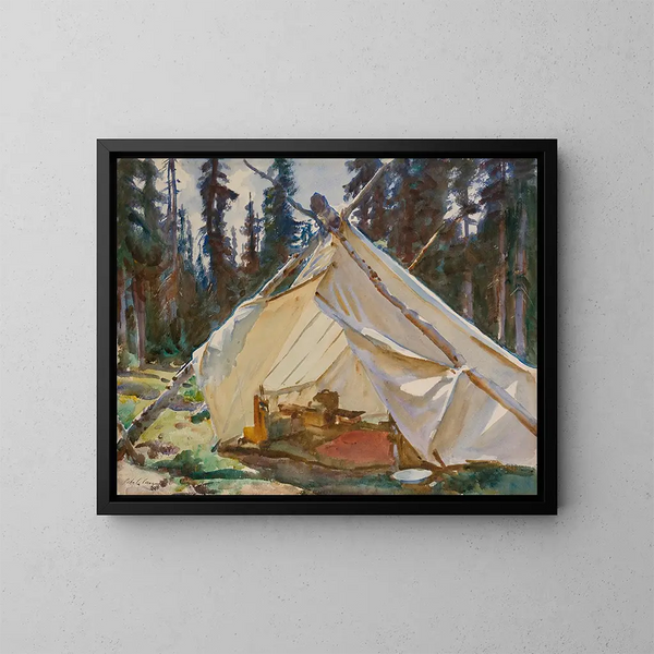 Jedno namiot w Górach Skalistych - John Singer Sargent — oprawiony obraz na ścianie
