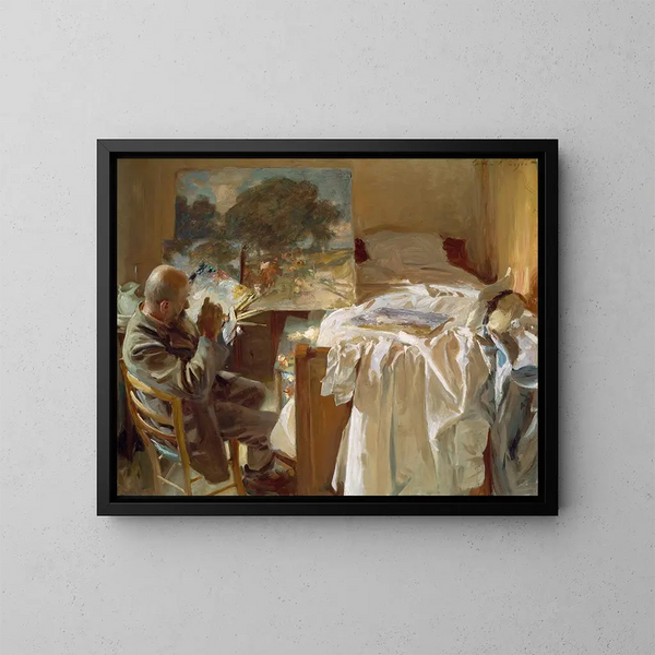 Artysta w swoim atelier - John Singer Sargent — oprawiony obraz na ścianie