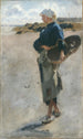 Młoda dziewczyna z Bretanii z koszem Szkic dla Zbieraczek ostryg z Cancale - John Singer Sargent — widok dzieła