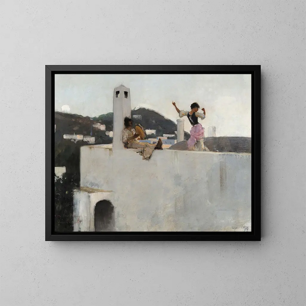 Dziewczyna z Capri na dachu - John Singer Sargent — oprawiony obraz na ścianie