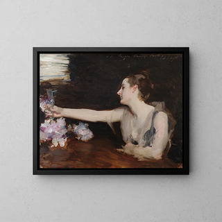 Madame Gautreau wznosząca toast - John Singer Sargent — oprawiony obraz na ścianie
