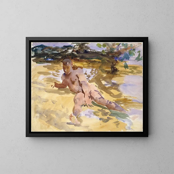 Mężczyzna na plaży na Florydzie - John Singer Sargent — oprawiony obraz na ścianie