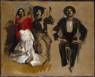 Studium postaci siedzących dla El Jale - John Singer Sargent — widok dzieła