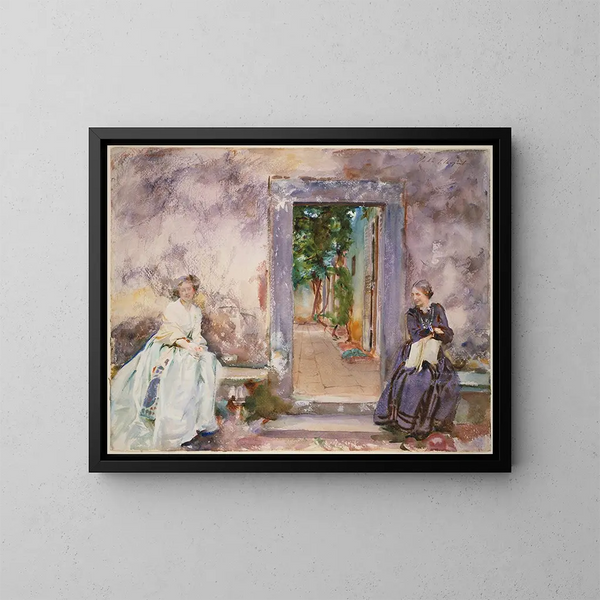 Le Mur de jardin - John Singer Sargent — oprawiony obraz na ścianie