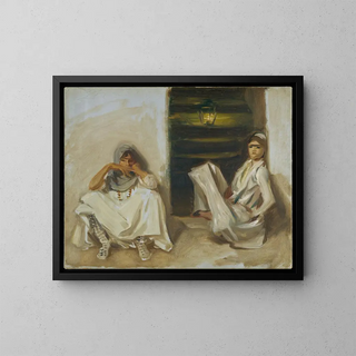 dwóch arabskich kobiet - John Singer Sargent — oprawiony obraz na ścianie