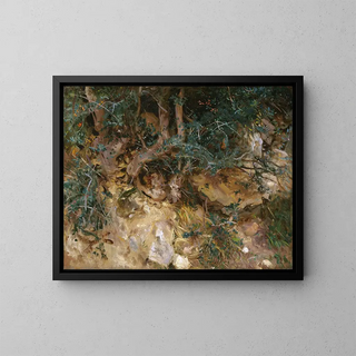 Chardony i zioła na wzgórzu w Valldemossa, Majorka - John Singer Sargent — oprawiony obraz na ścianie