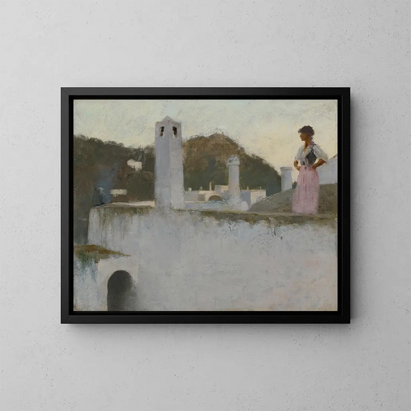 Widok na Capri - John Singer Sargent — oprawiony obraz na ścianie