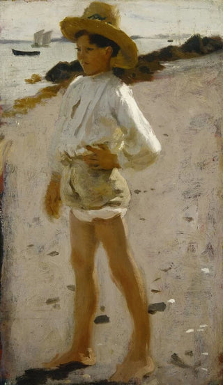 John Singer Sargent - Young Boy on the Beach Sketch for Oyster Gatherers of Cancale.webp