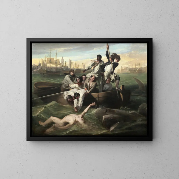 Watson i rekin - John Singleton Copley — oprawiony obraz na ścianie