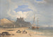 Zamku Bamburgh od północnego wschodu z wyspą Sainte w oddali Northumberland - John Varley — widok dzieła