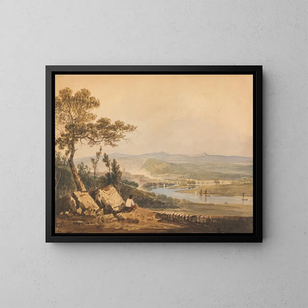 Ludlow, Shropshire - John Varley — oprawiony obraz na ścianie
