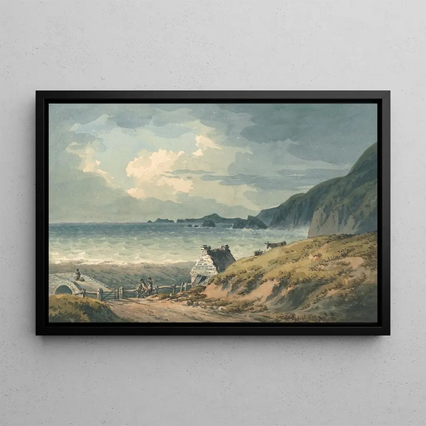 La Limite nord de la baie de St Brides - John Warwick Smith — oprawiony obraz na ścianie