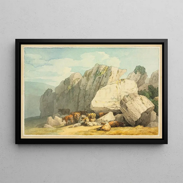 John White Abbott - Leigh Tor Rocks at Poundsgate near New Bridge on the Dart Devon.webp