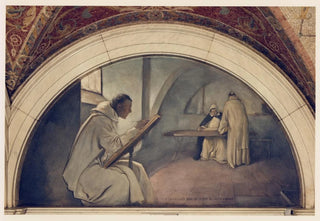 John White Alexander - Manuscript Book mural in Evolution of the Book series.webp
