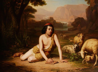 John William Godward - Giotto drawing from nature.webp