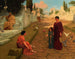 Na zewnątrz drzwi Pompejów - John William Godward — widok dzieła