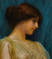 Studium głowy dziewczynki - John William Godward — widok dzieła