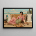 L'animal de compagnie tranquille - John William Godward — oprawiony obraz na ścianie