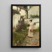 Cueillir des fleurs dans un jardin du Devonshire - John William Waterhouse — oprawiony obraz na ścianie
