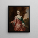 Portret Lucy Sherard, córki hrabiego Harborough i żony księcia Rutland - John Zachary Kneller — oprawiony obraz na ścianie