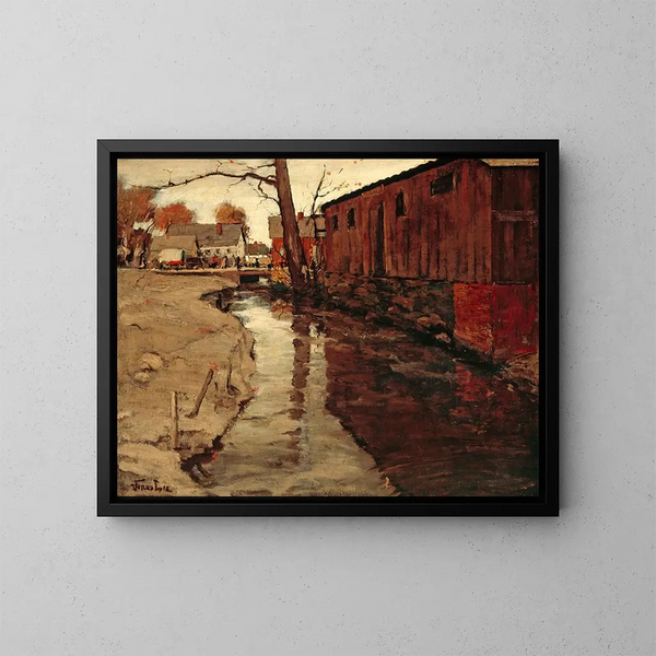 Młyn wodny - Jonas Lie — oprawiony obraz na ścianie