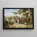 Le Marché aux fleurs - José Benlliure y Gil — oprawiony obraz na ścianie