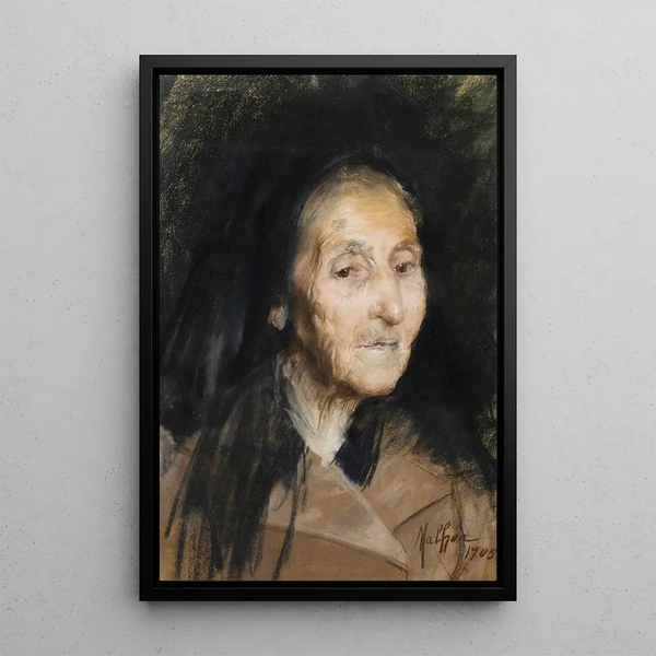 Jos Malhoa - Tte de femme age.webp
