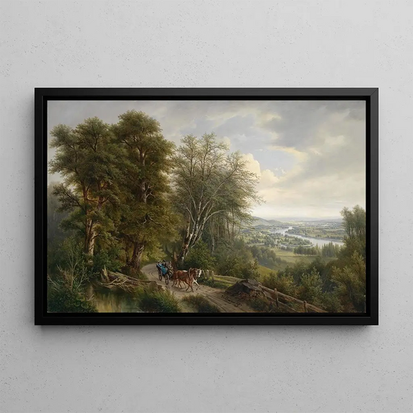 Josef Burgaritzky - Donaulandschaft mit Blick auf Nudorf.webp