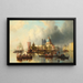 Wenecja, animacja w pobliżu Punta della Dogana i Santa Maria della Salute - Josef Carl Berthold Püttner — oprawiony obraz na ścianie