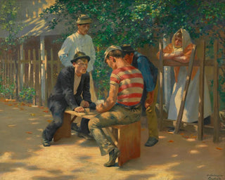Les joueurs de cartes - Josef Engelhart — widok dzieła