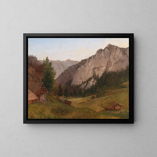 Scena z Salzkammergut - Josef Feid — oprawiony obraz na ścianie