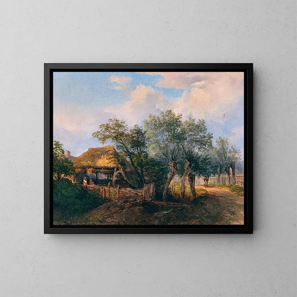 Un idylla wiejska - Josef Höger — oprawiony obraz na ścianie