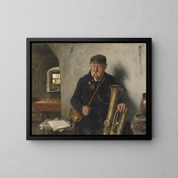 Le joueur de tuba - Josef Kinzel — oprawiony obraz na ścianie