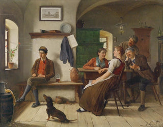 W sali chłopów - Josef Kinzel — widok dzieła