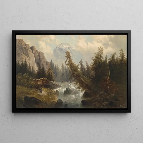 Josef Thoma - Gebirgslandschaft mit Bach.webp